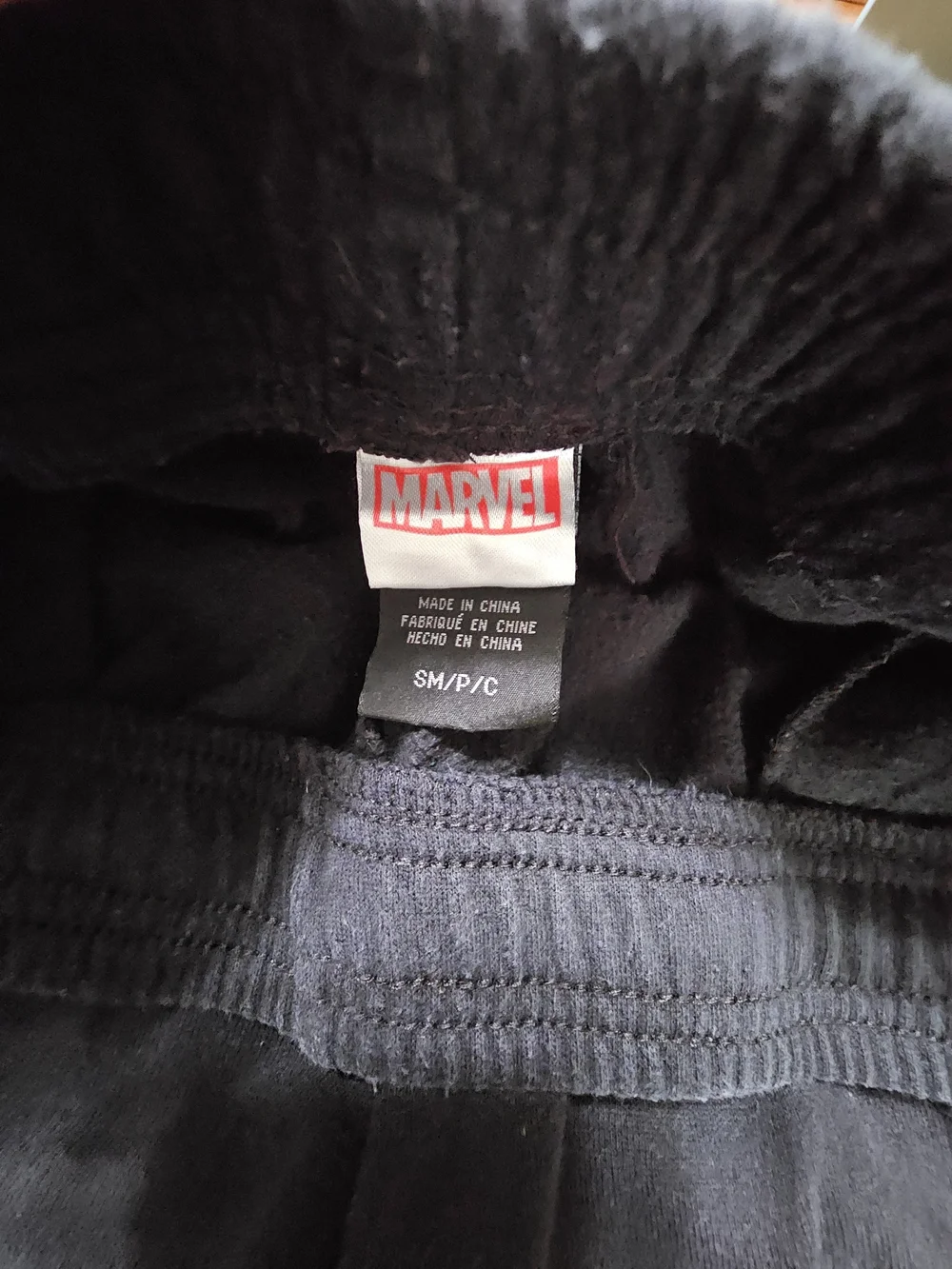 Marvel Black Sweatpants with Red Deadpool Graphic